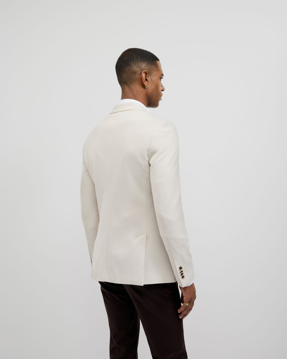 Knitted Blazer, Stone, hi-res